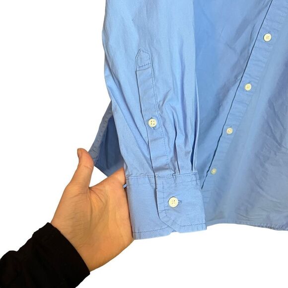 3 for $30! Gap blue button down tailored shirt. Size extra small - Picture 8 of 11